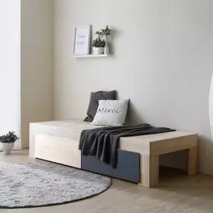 뮤카 둘서랍 평상형 데이베드 원목 소파베드 GM314C (착불)