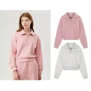 [르꼬끄](대전신세계)[60% OFF] (QP322OFS72) 여성 더블텐션 루즈 크롭 반집업 맨투맨 / 대전신세계