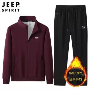 JEEP SPIRIT 남자 운동복세트 기모보온 가을 루즈 스포츠 투피스