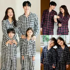 겨울 양면 피치기모잠옷 가족 커플 아동 주니어 홈웨어 파자마