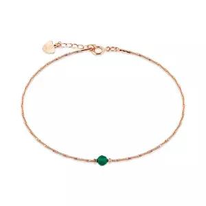 [비앤비골드] 14K 티탄 트윈볼 그린오닉스 뱅글 팔찌 GTB41101