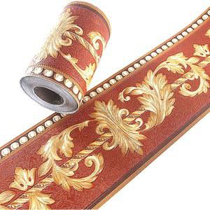 심플무지 3D 셀프 접착 오렌지 플라워 방수 벽지 테두리 필 앤 스틱 욕실 주방 카운터 상단 타일 스티커, 4인치 x 16.5피트