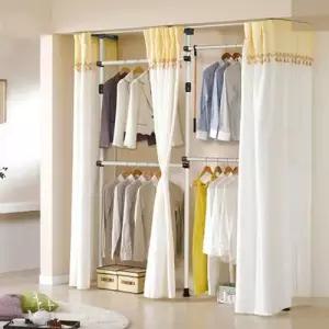 upgrade 드레스룸 행거 38mm 4단 커튼행거 고정식옷장 W4EB7BD