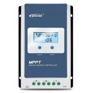 [미국배송] EPEVER 10A 태양광 충전 컨트롤러 MPPT 패널 12V/24V 자동 작동 최대 PV 100V 배터리 조절기(젤 플러딩 밀폐 리튬 배터리용 LCD 디스플레이 포함)