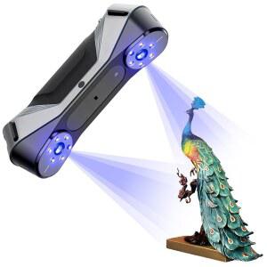 [포르르] 크리얼리티 cr-스캔 랩터 3d 스캐너 u2013 0.02mm 초정밀, 듀얼 블루 및 적외선, 60fps 흔들림 방지 스캐닝, windows macos용 24비트 고속 풀 컬러 스캐닝