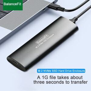 M.2 NVMe SSD 외장 케이스 알루미늄 USB C 3.1 Gen2 10Gbps PCIe 박스 2230/2242/2260/2280