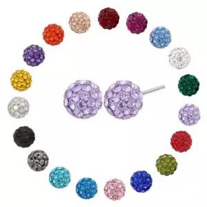 SILVER 92.5 컬러 미러볼 19종 은 귀걸이