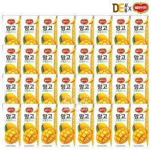 롯데 델몬트 드링크 망고 190ml 32입 과즙 주스 어린이 음료 간식 팩주스 탕비실