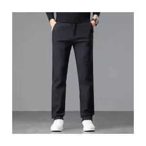 남성 기본 면 바지 추동 캐주얼 기모 스트레이트핏 슬랙스 스포M4