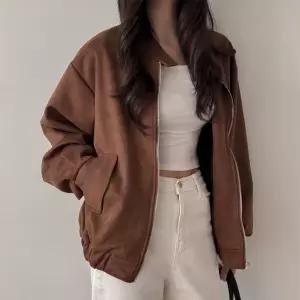 여자 스웨이드 쎄무 자켓 빈티지 가을 겨울 아우터 클래식 루즈핏점퍼