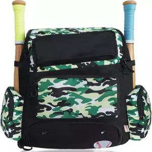 호호나나 야구 가방 - 소프트볼 장비 보관용 큰 남성용 청소년 백팩 선물 캐처 핏 배팅 글러브 헬멧 위장