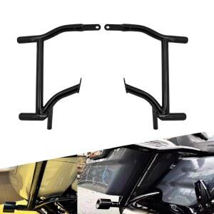 할리 일렉트라 글라이드 FLHT 스트리트 FLHX 로드 킹 FLHR 울트라 리미티드 CVO 2009-2025 헤비 듀티 스틸을 위한 HC모토쿠 새들백 가드 크래시 바