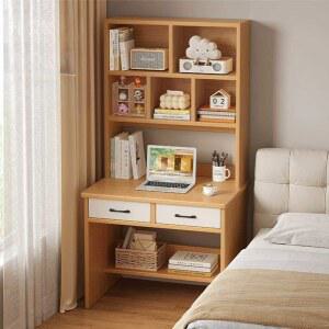 원룸책상 폭좁은 일체형책장 노트북 폴딩 틈새 60x50x180 미니 700 현대가정
