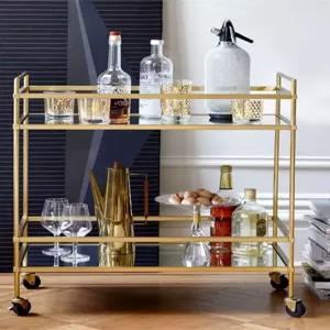 강화유리 철제 다이닝 강화 카트 선반 주방 서빙카