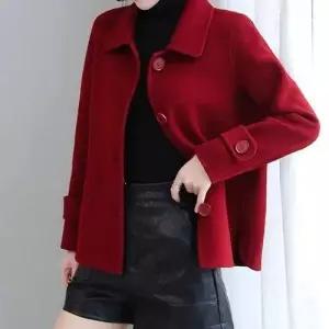 4버튼 클래식 숏코트 0007 RNR 반코트 여자겨울코트 WFLQC79