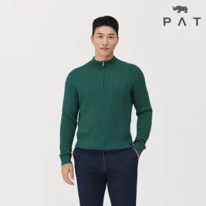 [PAT 남성] 케이블 반집업 니트_QK13401