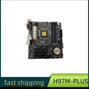 ASUS H97M-PLUS 마이크로 ATX 메인보드 LG 호환A 1150 소켓 인텔 4세대 코어 i3 i5 i7 프로세서 지원 DDR3