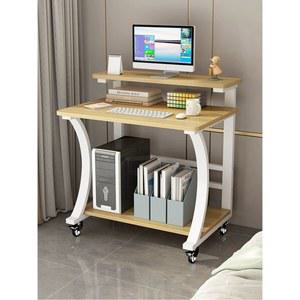 조립형 1인용컴퓨터책상 노트북 데스크 판 60x50x85 철제 선반 프레임 호두나무색 흰색 소형