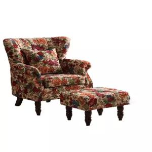 엔틱 1인쇼파 암체어 팔걸이 윙체어 패브릭 다크그레이 라이트브라운 레트로소파 개인