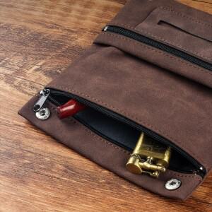 수제 가죽 담배 파우치 케이스 흡연용 종이 홀더 지갑 다기능 접이식 보관