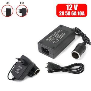AC-DC 어댑터 220V ~ 12V 2A 5A 6A 10A 전원 차량용 시거잭 변환기 인버터 라이터 (EU/US 플러그 포함)