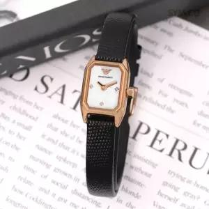 알마니 AR11248 펄 다이얼 로즈골드 스몰사이즈 캐쥬얼 정장 여자 가죽 시계 d