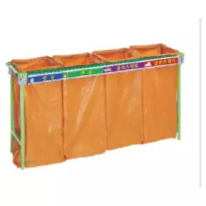 학교 접이식 재활용품 분류 철재 분리수거대 100L 4구 (1600x400x870) 생활 인테리어