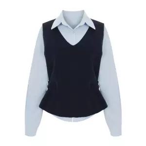 [정상가 139000원][봄 인기 신상][티뷰] 크롭셔츠니트베스트세트_V6A-CSE006