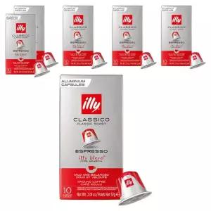 일리 네스프레소 오피스 홈카페용 클래식 로스트 에스프레소 그라운드 캡슐커피 5.7g 10개입 6개
