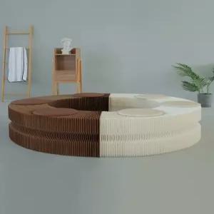 아코디언 종이의자 가구 손님 접이식 가벼운 실내 인테리어 자바라 카페벤치 거실 크라프트지