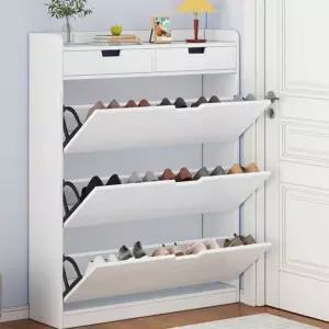 폭좁은신발장 현관 슬림 폭좁은 수납 화이트 폴딩