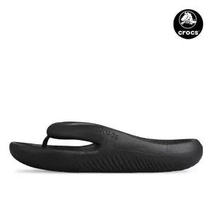 [크록스]멜로우 리커버리 플립 남녀공용 쪼리 여름 슬리퍼 블랙 208437-001 910231