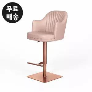 [벤티스가구]끌로 가죽 바체어 높이조절 카페 의자 빠 1인용 스탠딩 홈바 스탠드(모란다밀크)