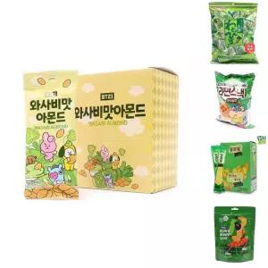 BT21 와사비맛아몬드 30g(1타 12개입) 27.04.16/매콤한/과자/알싸한/와사비맛/모음전/간식/탕비실/단체/군