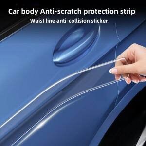 자동차 도어 보호대 투명 바디 허리 라인 충돌 방지 스트립 전면 후면 범퍼 코너 가드 장식 스티커
