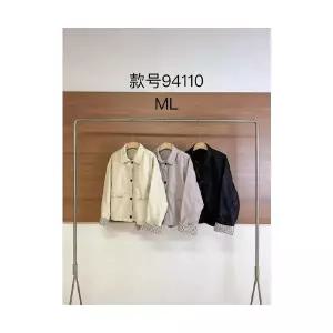 볼사스 여성 봄코트 하프 PU가죽 체크 칼라 캐주얼 코트 상의 ADOR1