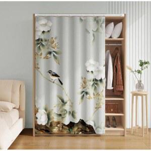 가림막천 옷장 가림막 커튼 가림 미니 바란스 일러스트 무타공 출입 문의 60x40