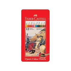 파버카스텔 유성색연필 12색 틴케이스 115844 사각적색 6개입) 12색 틴케이스 115844