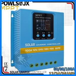 POWLSOJX MPPT 태양광 충전기 60A/80A/100A 선택 가능 이중 USB 및 가로등/가정 전원 시스템용 3단계 보호