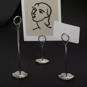 이즈벨 메모 명함 홀더 쇼클립 50x 200mm 가격표 꽂이 메모지 집게 메뉴 종이 카드