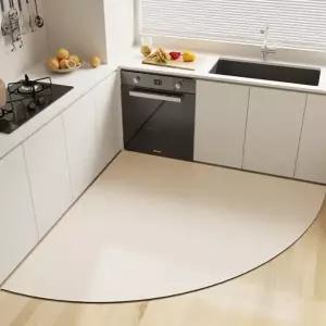 규조토 미끄럼방지 코너 발매트 주방용 80x80cm