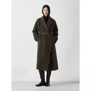 [ZOOC](신세계 사우스시티)(25년 겨울) 울블렌디드 벨티드 더블 코트 Z254MSG539