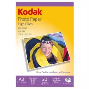 고품질 코닥 포토용지 고광택 사진용지 A3 180g (20매) (5740 310) 잉크...