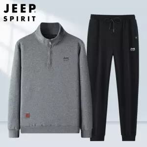 JEEP SPIRIT 남성 스판 평상복 츄리닝 운동복 캐주얼 맨투맨 세트