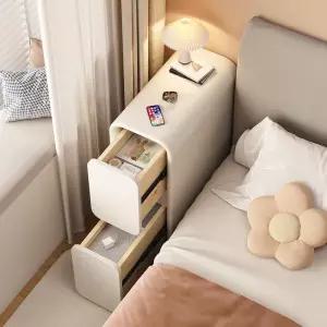모던 슬림협탁 미니 수납 2단 침실 틈새 캐비닛