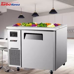 업소용반찬냉장고 터보에어 셀프바 간냉식 밧드 바트 영업용 샐러드 테이블 900 6구 9구