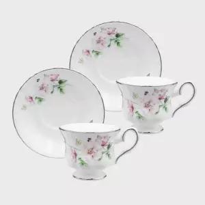 한국도자기 감사 신혼 선물 찻잔 커피잔 2인 세트 엘리제핑크