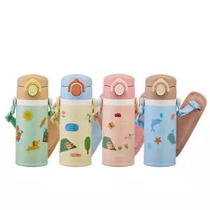 써모스 마이디자인 원터치보틀 JOI-351K 350ml 어린이 보온병 스트랩