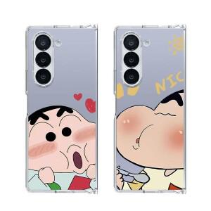 만화 캐릭터 시나짱 케이스 삼성 호환 갤럭시 Z폴드7 7 6 5 4 3 하드 폰 커버