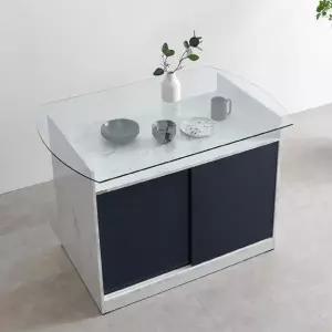 /동화속나무 클리 슬라이딩 1200S 유리 홈바 아일랜드 바테이블